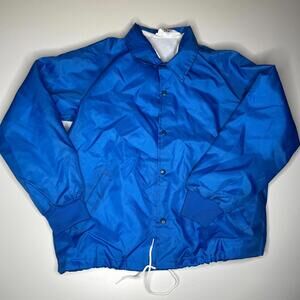 Vintage WestArk Blue Coach Jacket Men’s M USA Made Snap Front Windbreaker 80s